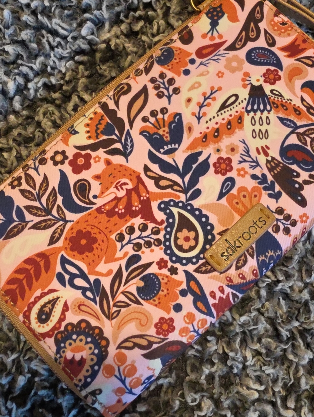 Sakroots Enchanted Forest Smartphone Crossbody Wristlet